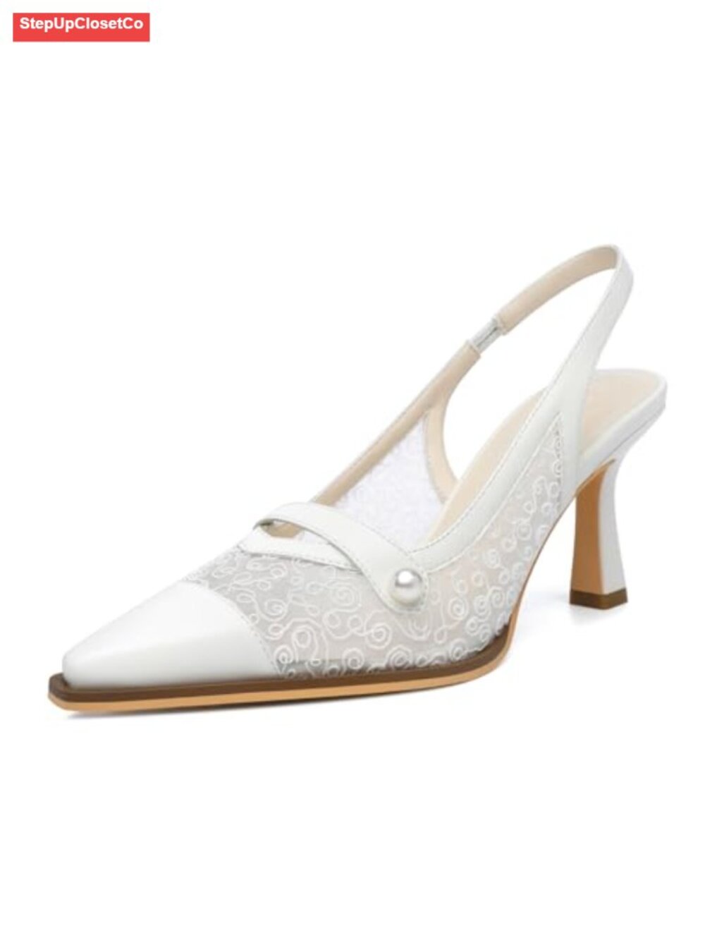 Closed Pointed Toe Stiletto Pumps Elegant Wedding Bridal Office Dress Shoes 3